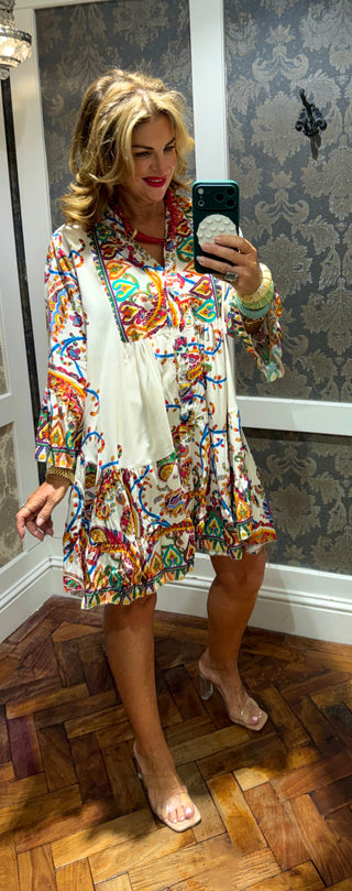 Nellie Boho Floral Short Dress
