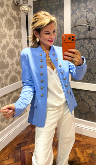 Olivia Military Jacket -Riviera Blue