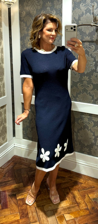 Faustine Knit Dress - Navy