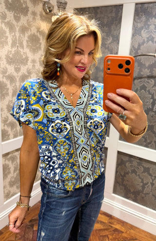 Cheyenne Blouse - Blue