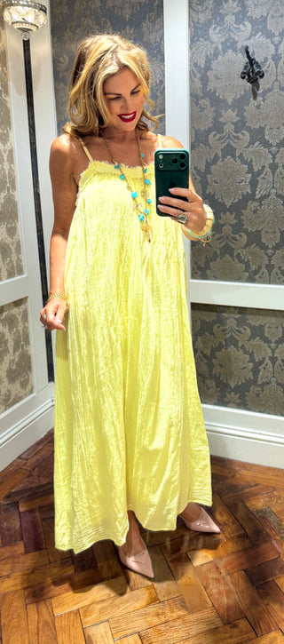 Seraphina Yellow Cotton Dress