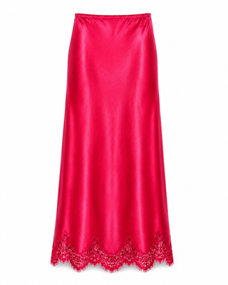 Margot Lace Skirt - Fuchsia Red