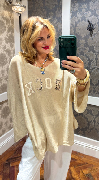Rock Lurex Knit- Gold
