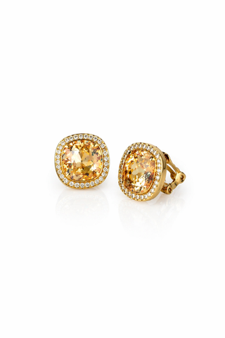 Shimmer Gold Clip-on Earrings