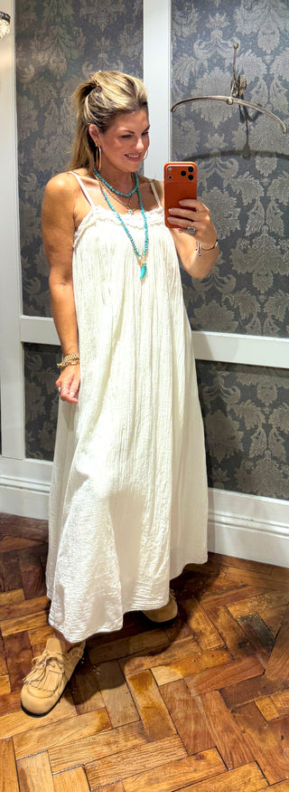 Seraphina Cream Cotton Dress