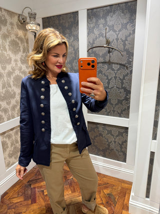 Olivia Military Jacket - Navy