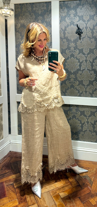 Alessia Tan Set Linen