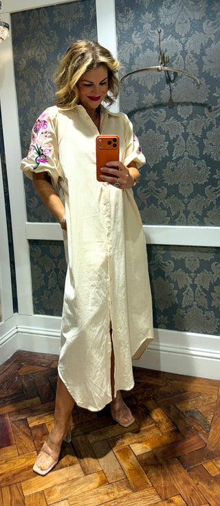 Anastasia Cotton Dress - Cream