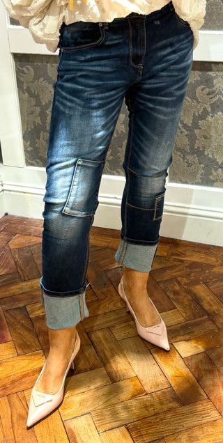Harper Patch Jeans - Blue