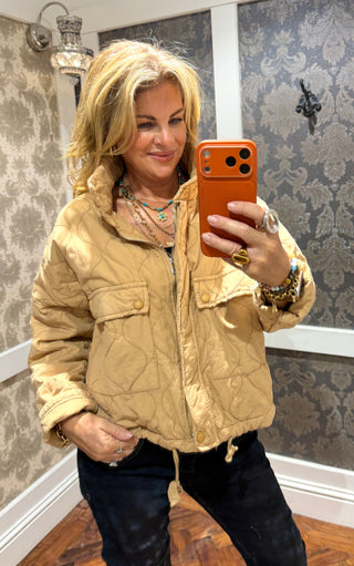 Aspen Quilted Cotton Jacket - Tan