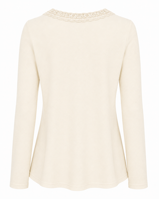 Cashmere Lace Layering Top - Cream