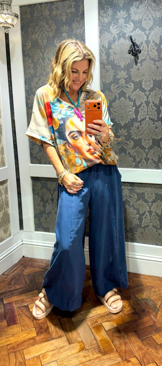 Kate Culotte with Belt - Navy