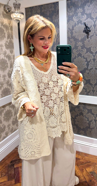 Vera Midi Cardigan - Cream