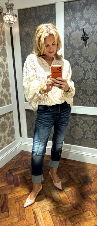 Harper Patch Jeans - Blue