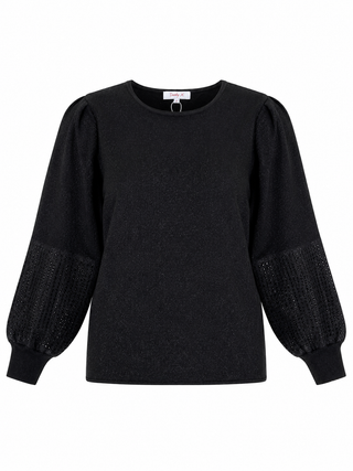 Nancy Black Knit Jumper - Derhy