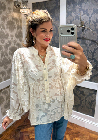 Devoure Lace Top - Cream