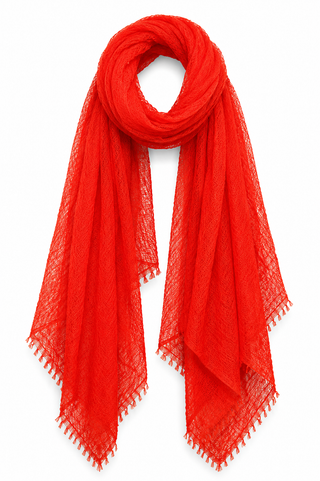 Pam Lightweight Crinkle Scarf- Red