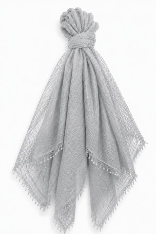 Pam Lightweight Crinkle Scarf- Grey
