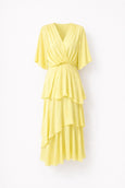 Azure Silk Dress - Lemon