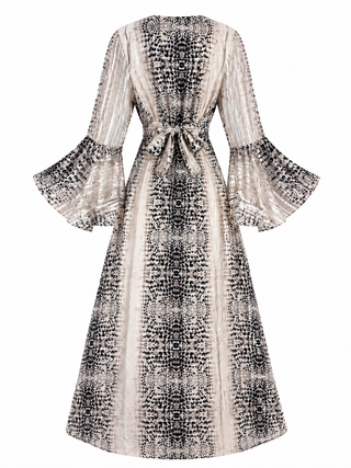 Golden Hour Dress - Abstract snake print