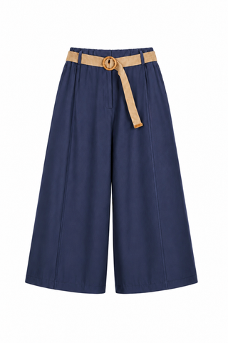 Kate Culotte with Belt - Navy