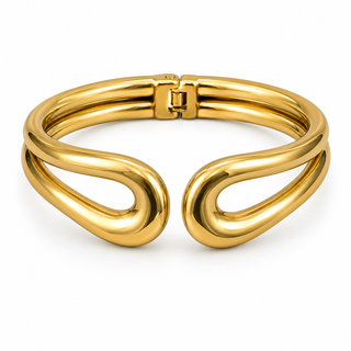 Gold Clasp Bangle