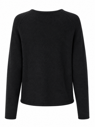 Luna Wrap Knit Cardigan- black