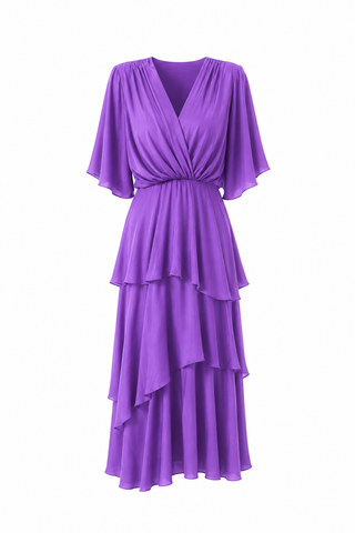Azure Silk Dress - Purple