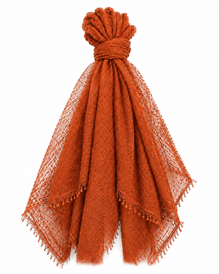 Pam lightweight crinkle scarf - Orange