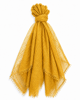 Pam lightweight crinkle scarf - Mustard