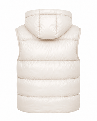 Harper Padded Hooded Gilet- Cream