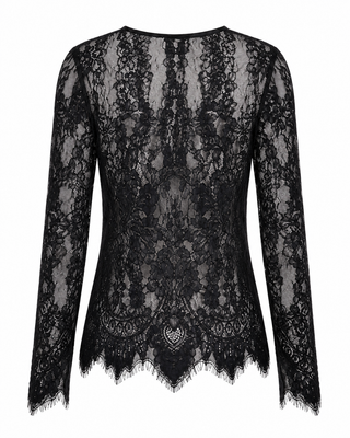 Charlotte Black Lace Top - Nü
