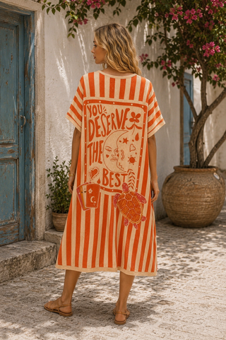 Ivan Midi Dress - Orange