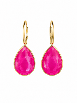 Tear Drop Earrings - Pink