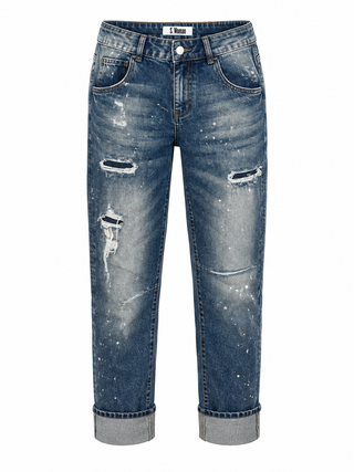 Ganie Distressed Straight Jeans