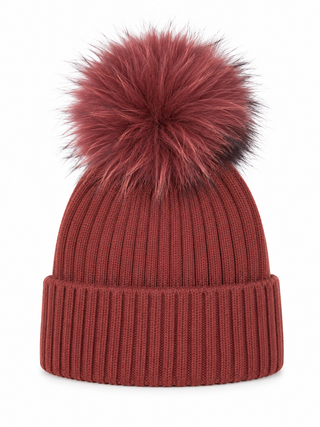 Bowie Hat Beanie bobble -Burgundy