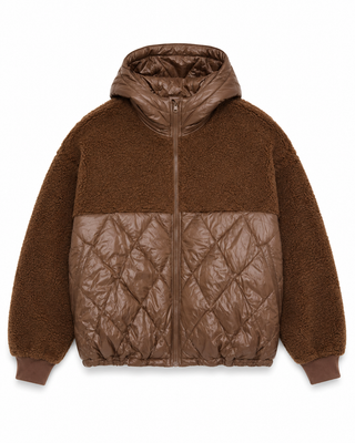 Goldie Puffer Jacket- Brown
