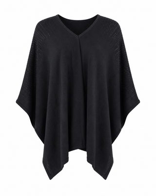 Nautilus Black Poncho Knit - Derhy