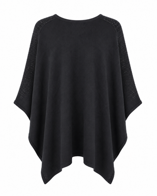 Nautilus Black Poncho Knit - Derhy