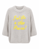 Nico Slogan Knit - Grey