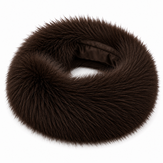 Fur Headband - Dark Brown