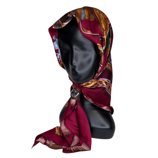 Satin -Scarf- Worn Many Ways- Red