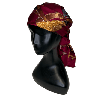 Satin -Scarf- Worn Many Ways- Red