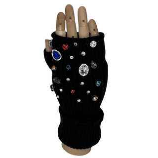 Fingerless Gloves-Gemstone Black